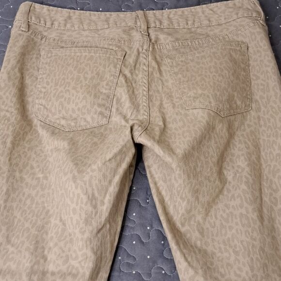 Gap Always skinny tan leopard print jeans size 30 - Picture 5 of 6